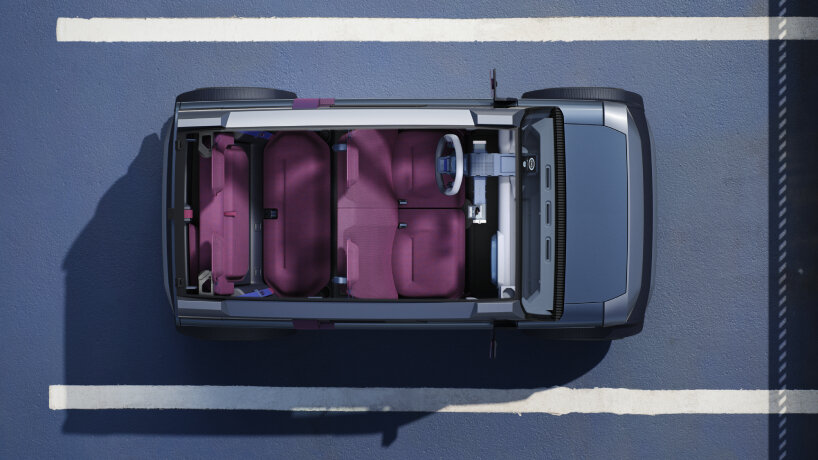 aerial view of the interiors and seating plans