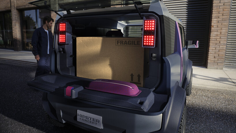 view of the cargo space in the rear