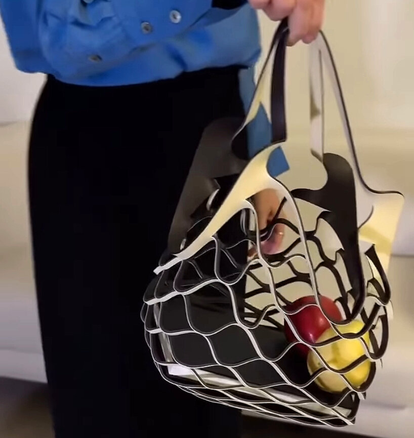 bag is also the motif of Bottega Veneta’s SS26 fashion invite | image courtesy of @bottegavenetaworld