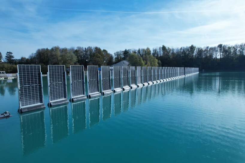 floating vertical solar panels