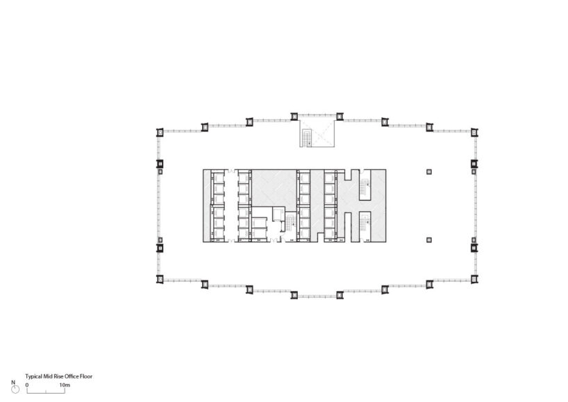 typical mid-rise office floor plan