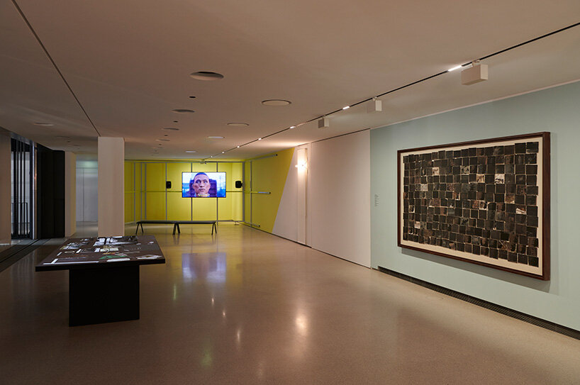 Jonathan Vinel, Oscar Munoz and Fernell Franco artworks | image © Marc Domage