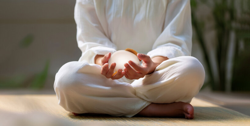 the concept object has a soft, rounded body made from translucent material, and its surface diffuses light