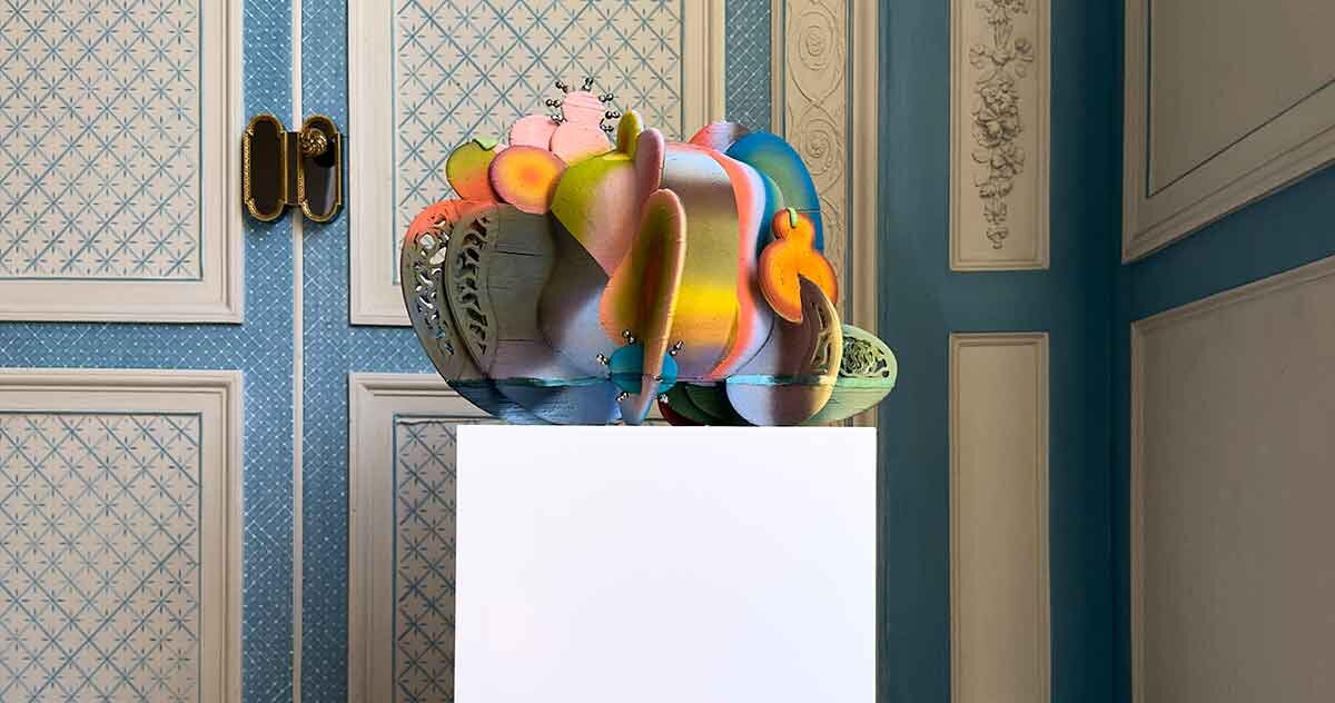 jolie ngo shows 3D-printed ceramics with apple at design miami.paris