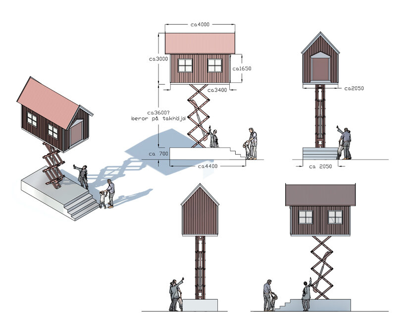 axonometric - elevations | image courtesy of Ulf Mejergren Architects (UMA)