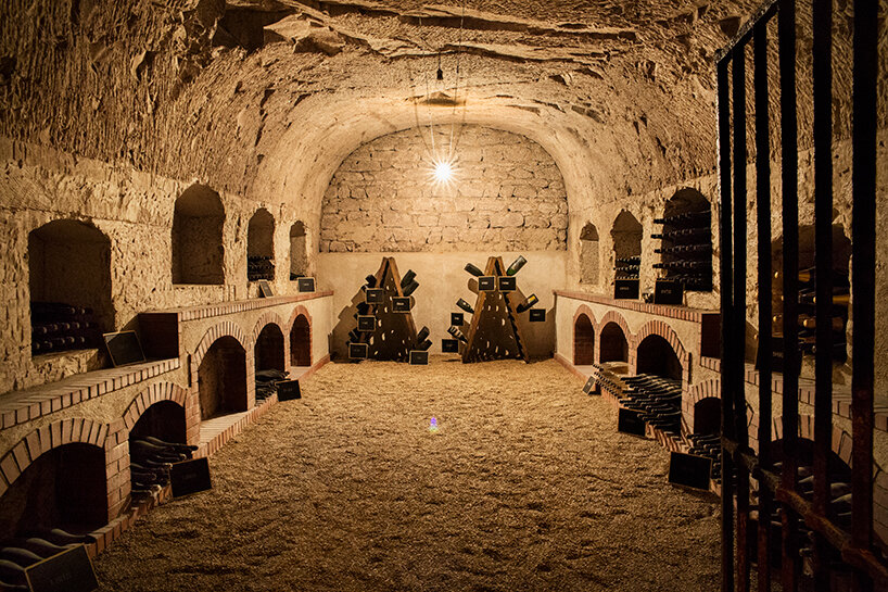 beneath the residence, one can find the underground cellars