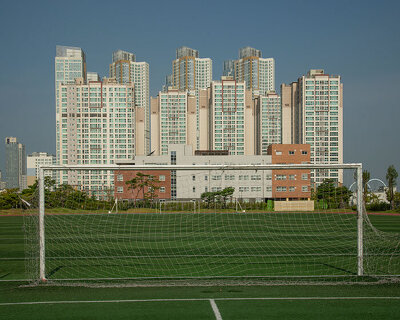 manuel álvarez diestro turns football goalposts into architectural observation frames