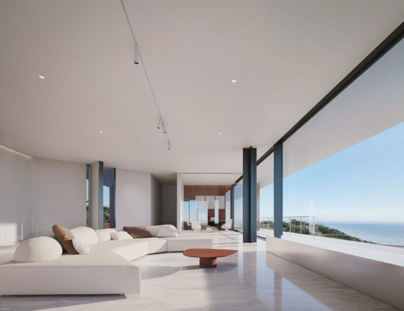 the design blurs boundaries between interior and exterior space