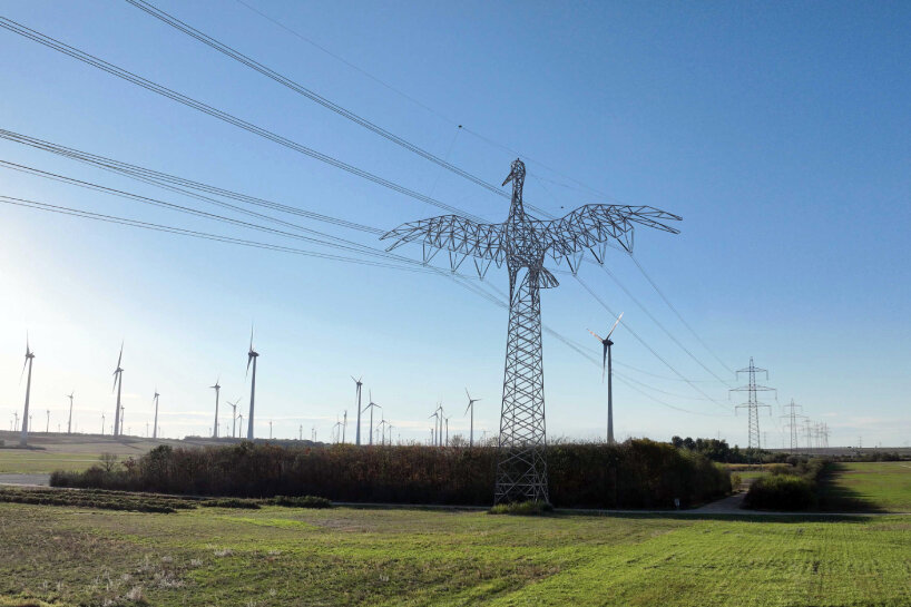 power lines animal sculptures