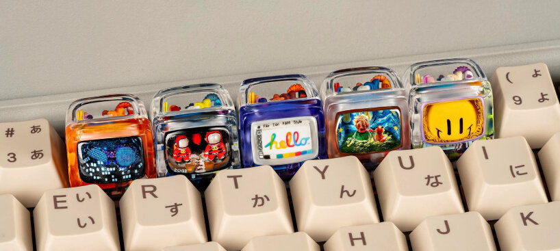 transparent retro TV keycaps