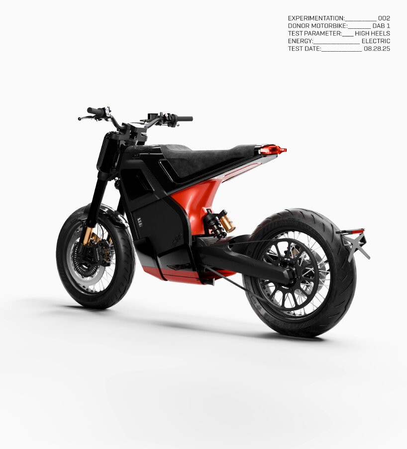 the model examines examines the design code of black and red