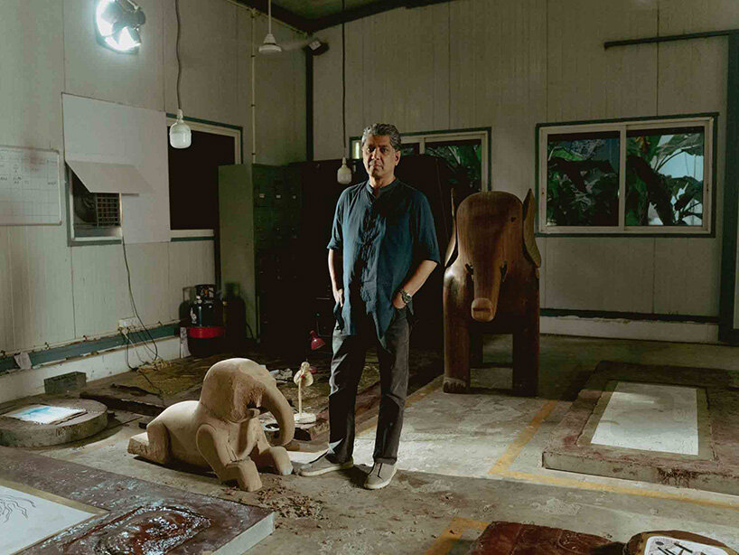 Vikram Goyal in his studio | image by Ali Monis Naqvi 