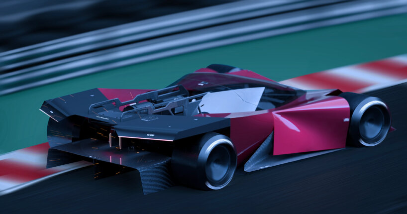 the steering position is centered, like in Formula 1 cars