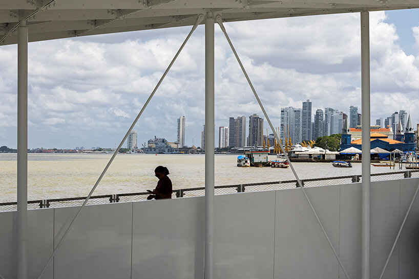 a porous interior with shaded zones, stepped surfaces, and outward-facing views 