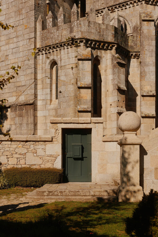 the exterior of the ancient Leça do Balio Monastery