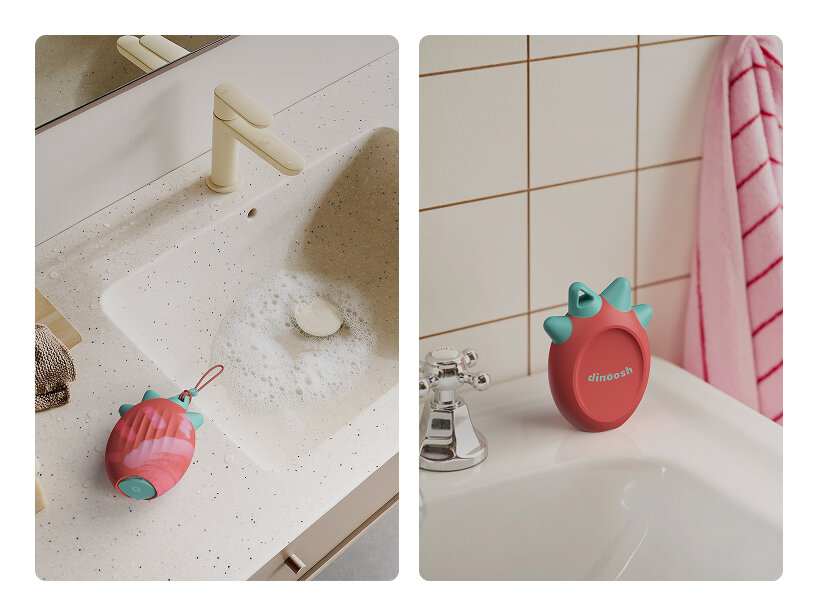 as kids scrub their hands, the gradual color shift acts like a fun timer for 20 seconds