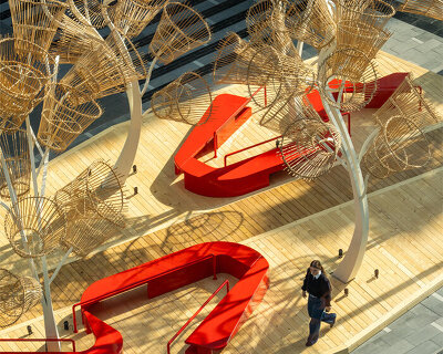over 30 large-scale installations form creative landscapes during dubai design week 2025