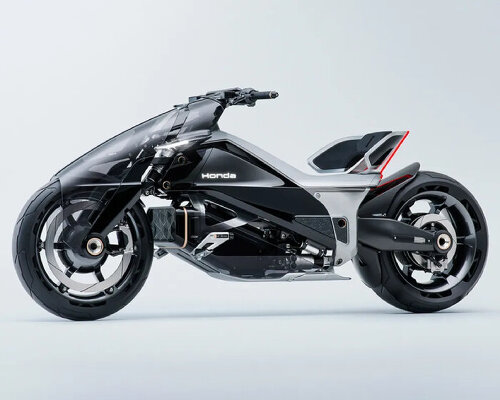 curved electric motorcycle ‘outlier’ comes with hooded front panel and bucket-style seat