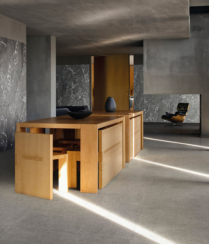 Fiandre Lexicon: Roche Bleue and Arabescato Grigio surfaces