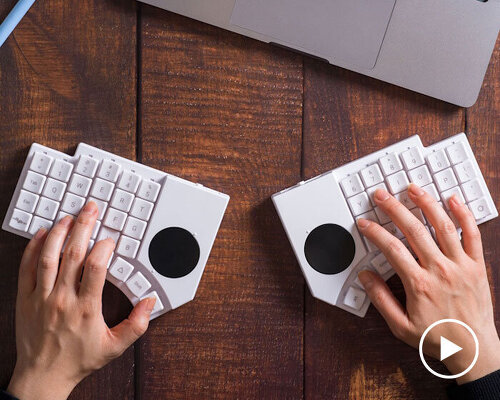 split ergonomic keyboard Go60 enables compact, travel-ready workstation