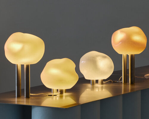 upcycled lighting collection pairs vintage object parts with natural wax