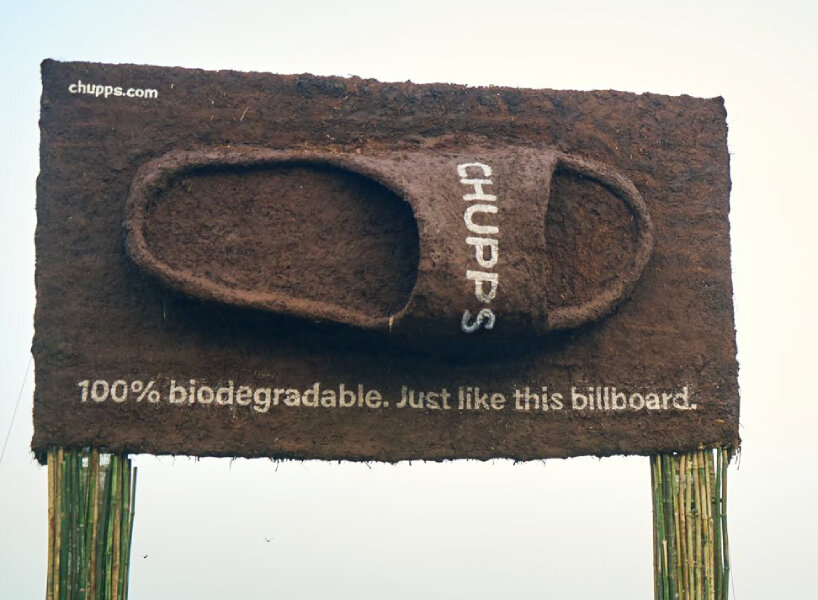chupps sandal biodegradable billboard