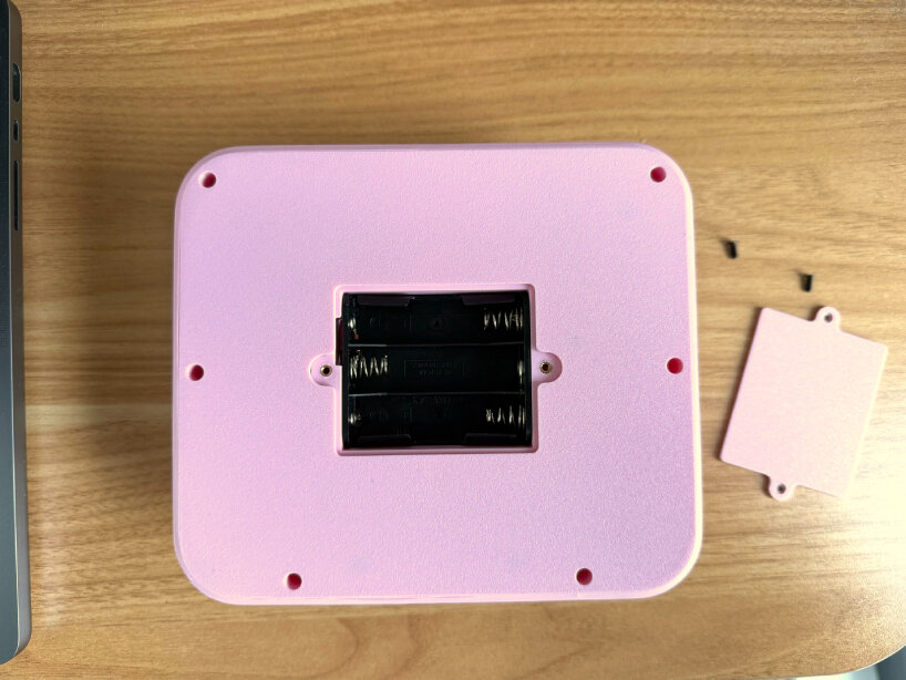 the device is powered by three AA batteries