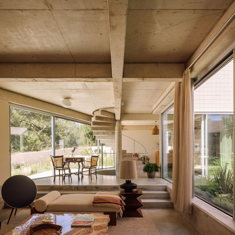 patios and terraces bring natural light and ventilation inside