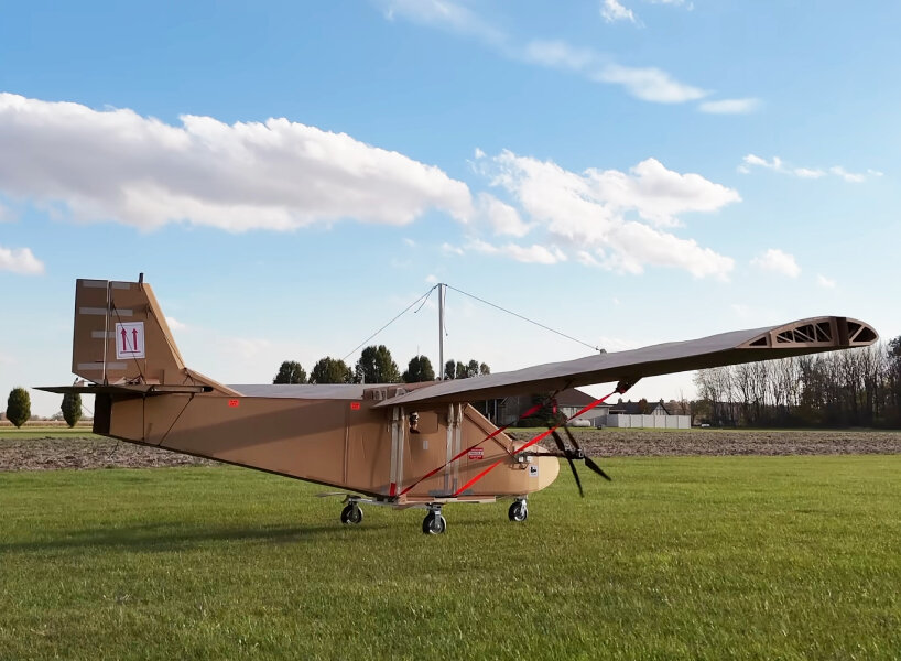 cardboard airplane wooden wings