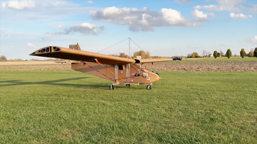 cardboard airplane wooden wings