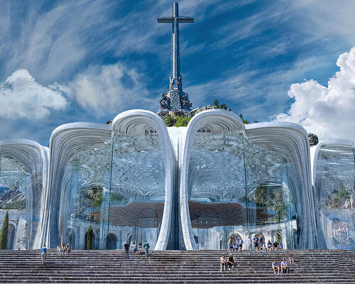 Catedral Escultural Emerge das Montanhas Espanholas Através do Fino Talho da Pedra