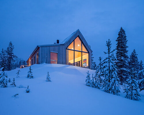 pirinen & salo perches this ‘home on a hill’ over the snowy finnish laplands