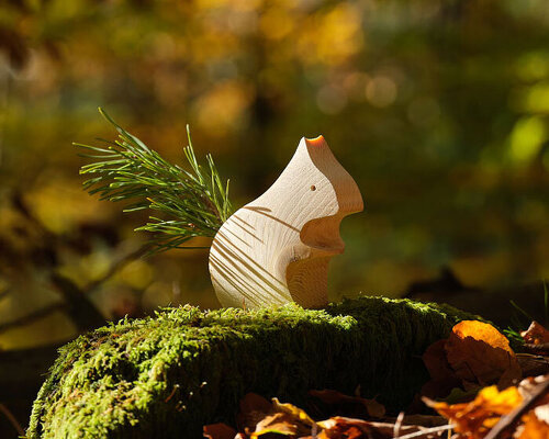 decorative squirrel made of softwood can be finished off with found tree branches as tail