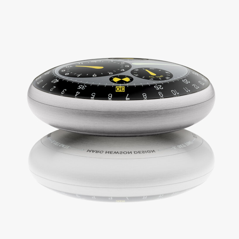 detailed side view of the timepiece design