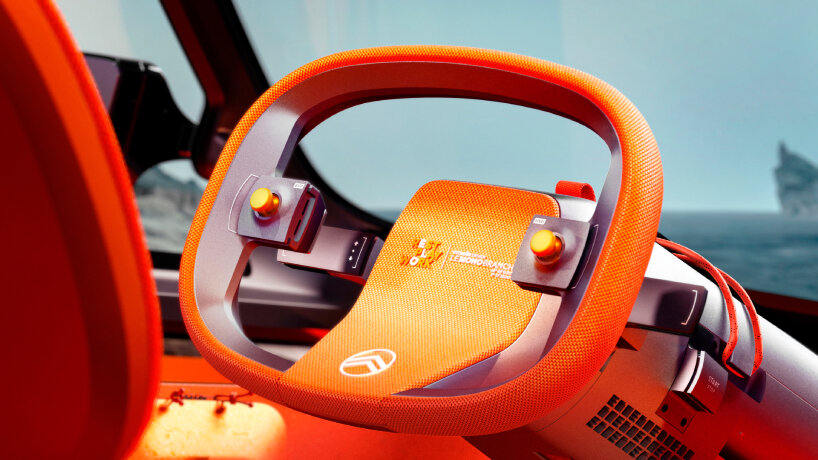 view of the steering wheel