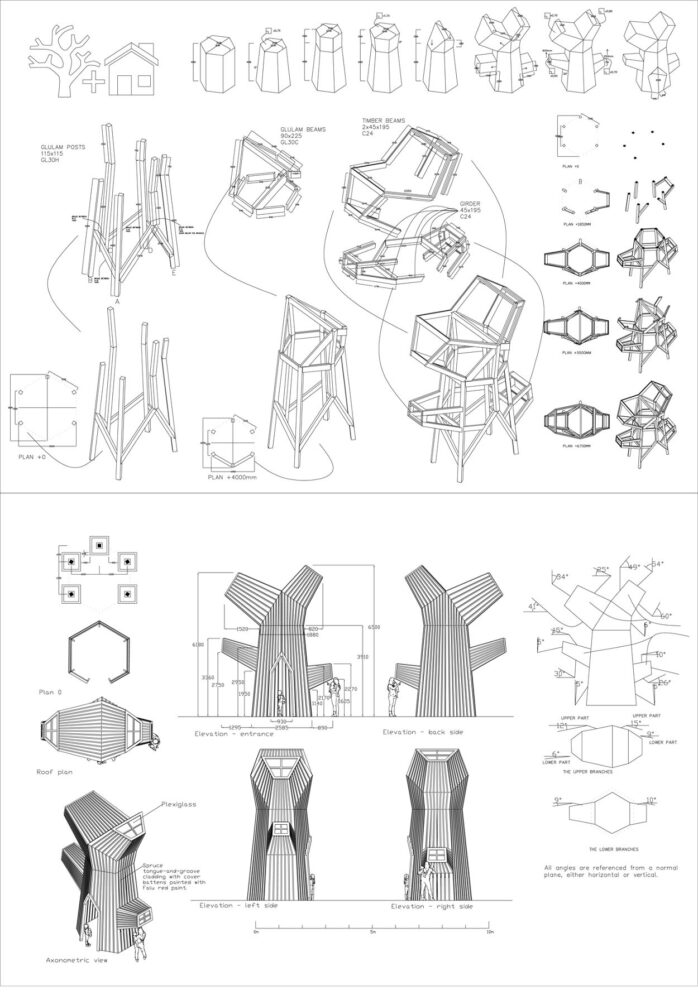dibujos de casas de roble