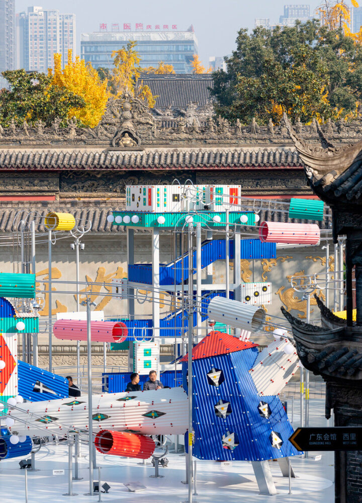 the Teahouse and the Mahjong Building 