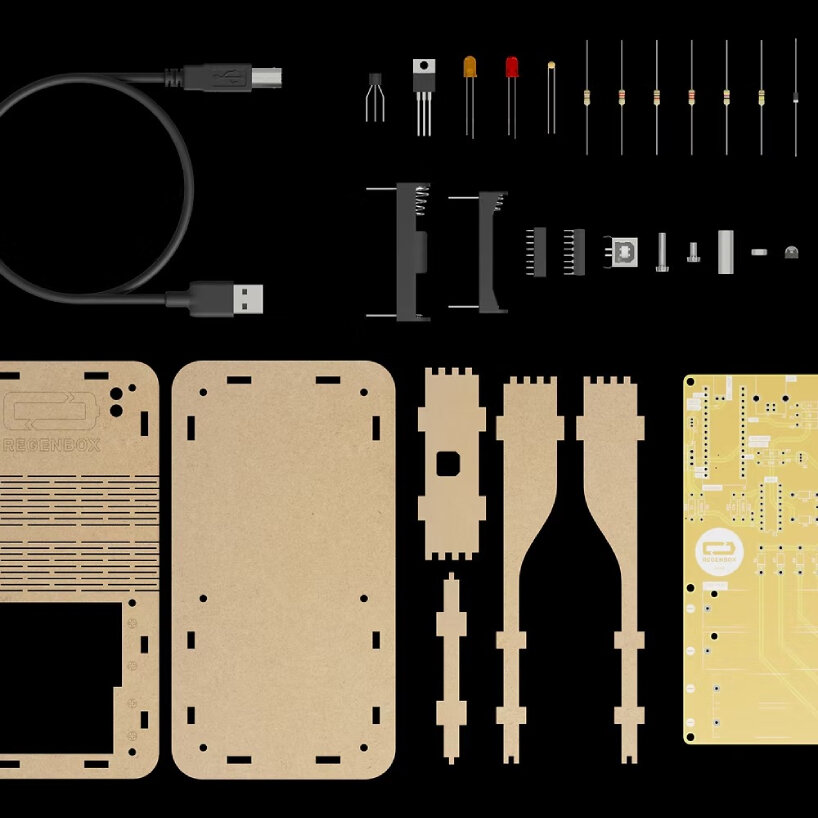 parts included in the box that recharges disposable batteries
