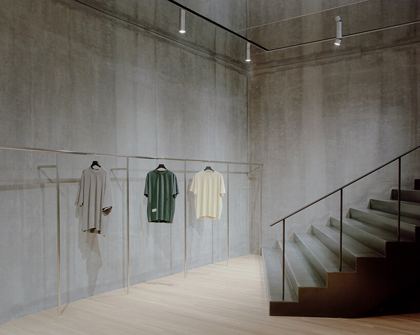 minimal display elements allow the garments to take visual priority