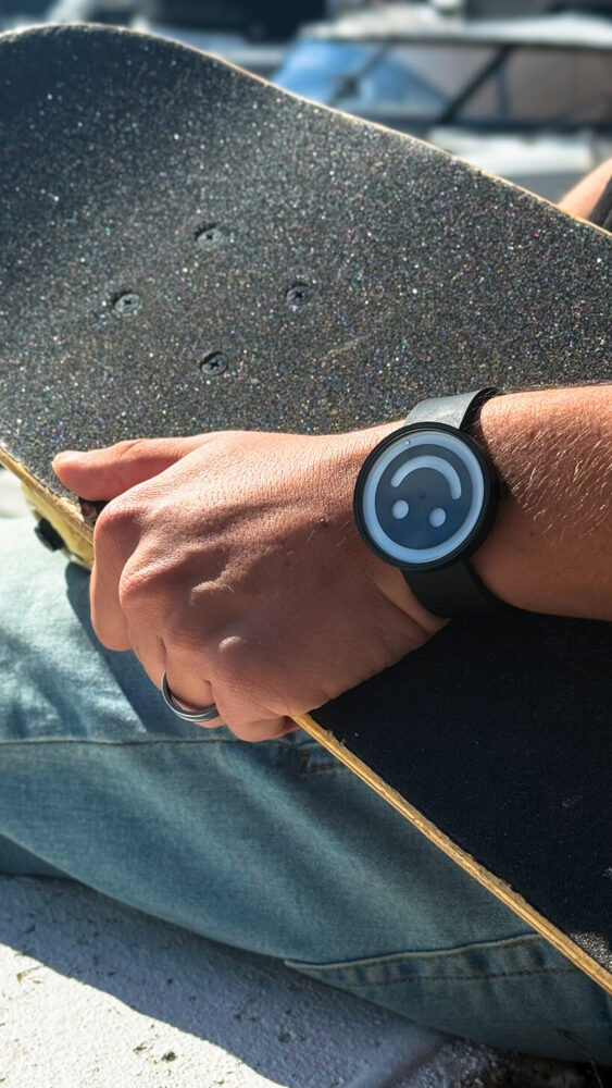 a small silver dot marks a twelve-hour cycle