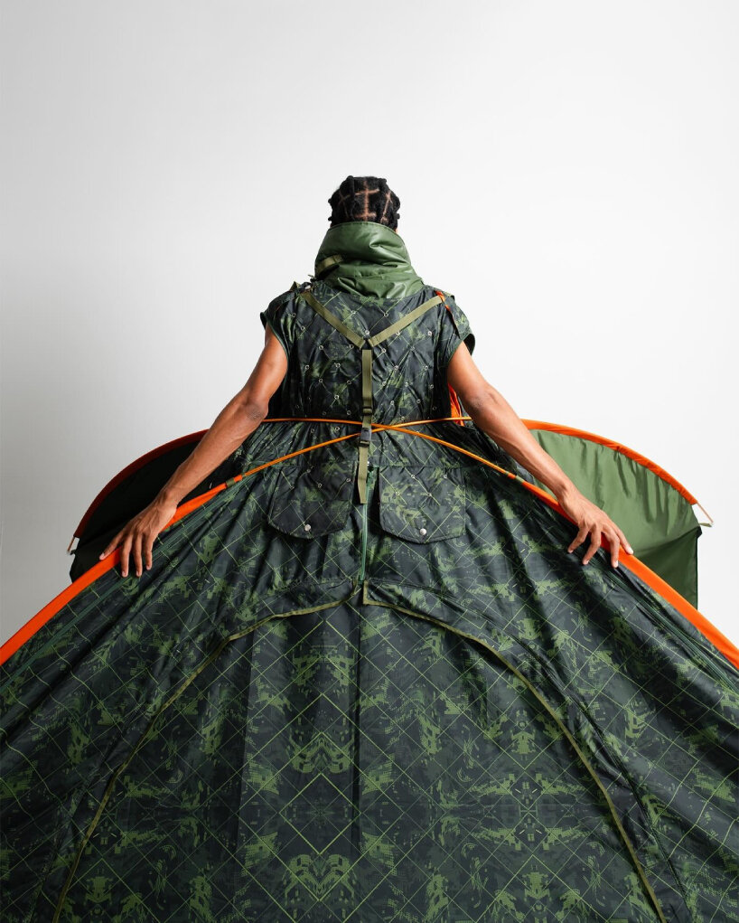 rear view of the emergency clothing