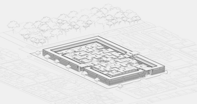 axonometric plan of the project