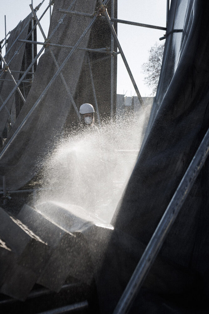 concrete canvas is a flexible textile impregnated with cement