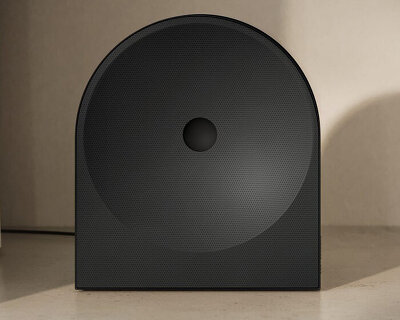 erwan bouroullec shapes samsung 'music studio' speakers around circular dot form