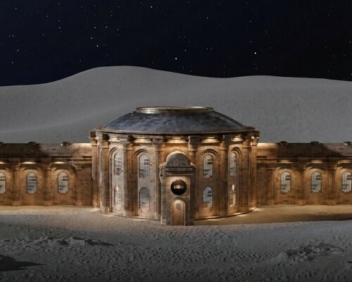 first hotel on the moon plans to use inflatable and stone-like buildings mixed with local soil