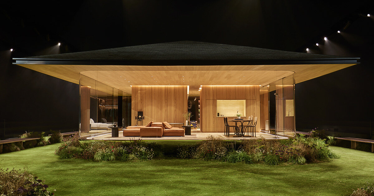 pharrell williams & NOT A HOTEL stage LV show around prefab home
