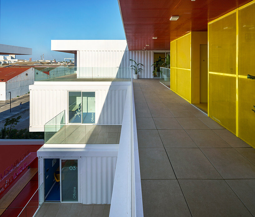 walkways and bridges frame views across the internal courtyard