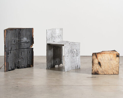 salvaged wood from the LA wildfires becomes functional objects at marta exhibition