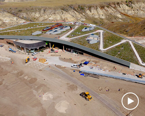 watch snøhetta’s theodore roosevelt presidential library take shape in north dakota