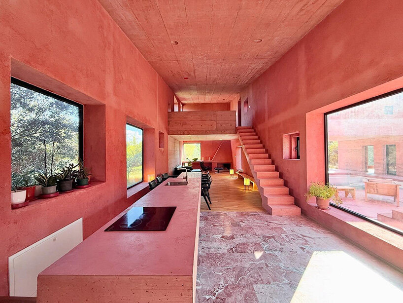 the upper terrace frames distant mountain views